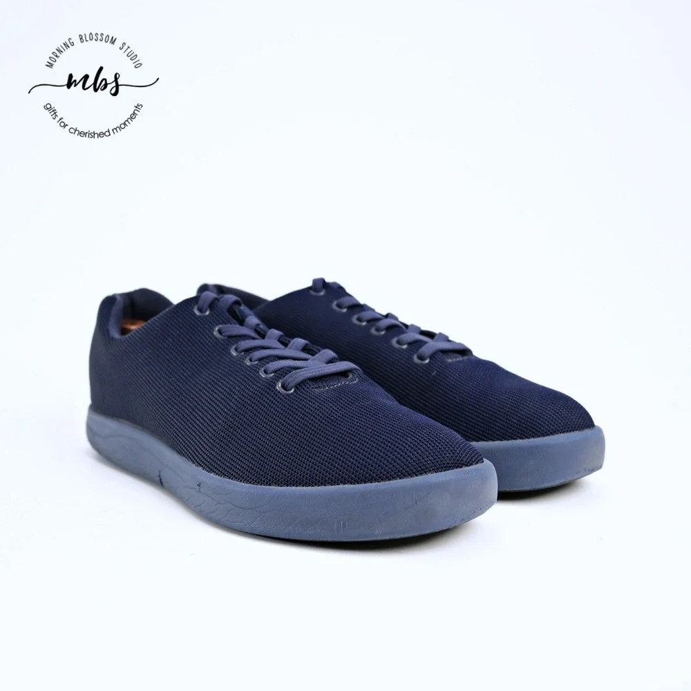 Atoms Model R40 Casual‎ Breathable Knit Sneakers Blue Men 11.75 Women 13.25